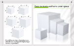 Set of 5 Display Buffet Risers Acrylic Cube with Hollow Bottoms - Image 5