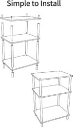 Acrylic Side Table Clear 3-Tier End Table for Living Room - Image 7
