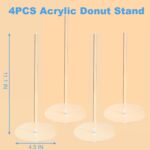 4PCS Acrylic Donut Stand, Donut Holder Stands for Dessert Table - Image 6