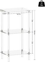 Acrylic Tall Side Table - 3 Tier End Table for Small Spaces - Image 3
