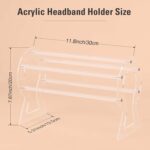 Headband Holder, Clear Headband Organizer, Acrylic Hair Hoop Display Stand, Hairband Rack Holder, Headband Storage Holder for Women and Girls - Image 5