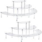3 Tier Clear Cupcake Stand Risers, Perfume Stand Organizer, Half Moon Dessert Stand, Shelf Risers for Display Stands for Food - Image 8