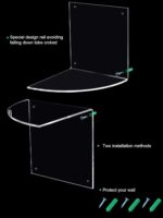 5 Tier Corner Shelf Wall Mount Floating Acrylic - Image 6