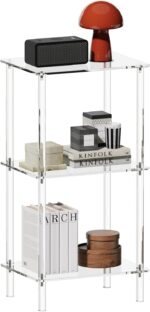 Acrylic Tall Side Table - 3 Tier End Table for Small Spaces - Image 5