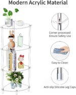 Clear Triangle Acrylic Side Table for Small Space - Image 4