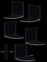 5 Tier Corner Shelf Wall Mount Floating Acrylic - Image 4