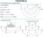 3 Tier Clear Cupcake Stand Risers, Perfume Stand Organizer, Half Moon Dessert Stand, Shelf Risers for Display Stands for Food - Image 3