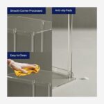 Clear Acrylic Side Table | C Shaped End Table for Sofa | Small Snack Tables for Living Room - Image 5