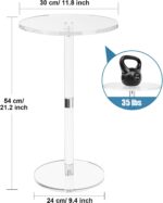 Acrylic End Table, Clear Side Tables for Small Space - Image 3