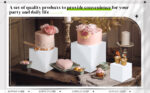 Set of 5 Display Buffet Risers Acrylic Cube with Hollow Bottoms - Image 2