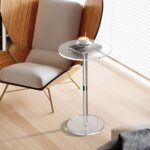 Acrylic End Table, Clear Side Tables for Small Space