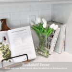 Clear Book Flower Vase - Floral Bookshelf Decor, Acrylic Flower Holder - Image 5