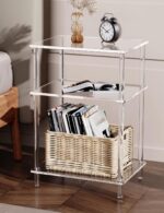 Acrylic Side Table Clear 3-Tier End Table for Living Room - Image 8