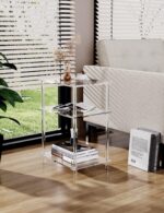 Acrylic Side Table Clear 3-Tier End Table for Living Room - Image 5