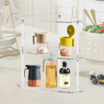 Corner Shelf 2 Tier Bathroom Counter Organizer Acrylic Countertop Corner Shelves - Image 2
