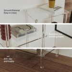 Acrylic Tall Side Table - 3 Tier End Table for Small Spaces - Image 4