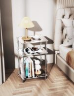Acrylic Side Table Clear 3-Tier End Table for Living Room - Image 4