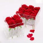 Clear Acrylic Square Floral Arrangements Decorative Centerpiece - Image 3