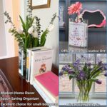 Clear Book Flower Vase - Floral Bookshelf Decor, Acrylic Flower Holder - Image 6