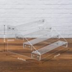 12" Acrylic Riser Display Stands - 4 Tier Clear Acrylic Display Shelf, Double Sided Usable - Image 3