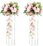 Acrylic Flower Stand Column For Parties, Weddings & Events | Exceptional Centerpiece For Table Decoration - Image 2