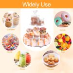 Acrylic Cupcake Stand, Clear Dessert Tower Holder Display with Base for Wedding, Party, Baby Shower, 3 Tier Round - Image 2