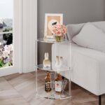 Acrylic Triangle End Table - 3 Tier Corner Side Table - Image 2