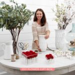 Clear Acrylic Square Floral Arrangements Decorative Centerpiece - Image 5
