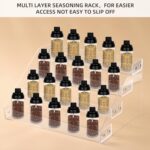 12" Acrylic Riser Display Stands - 4 Tier Clear Acrylic Display Shelf, Double Sided Usable - Image 2
