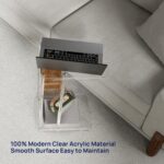 Clear Acrylic Side Table | C Shaped End Table for Sofa | Small Snack Tables for Living Room - Image 6