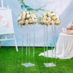 Acrylic Flower Stand Column For Parties, Weddings & Events | Exceptional Centerpiece For Table Decoration - Image 3