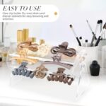 Acrylic Claw Clip Organizer Holder | 360-Degree Rotating Claw Clip Holder - Image 12