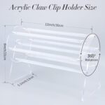 Acrylic Claw Clip Organizer Holder | 360-Degree Rotating Claw Clip Holder - Image 8