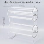 Acrylic Claw Clip Organizer Holder | 360-Degree Rotating Claw Clip Holder - Image 3