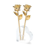 Mom You Are Loved Combo (24K Gold Dipped) Real Rose with Heart Vase - Image 3