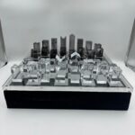 Luxury Chess Board In Highly Polished Acrylic With Frosted Board