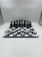 Luxury Chess Board In Highly Polished Acrylic With Black & Clear Check - Image 2