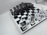Luxury Chess Board In Highly Polished Acrylic With Black & Clear Check - Image 3