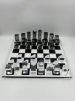 Luxury Chess Board In Highly Polished Acrylic With Black & Clear Check - Image 5