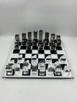 Luxury Chess Board In Highly Polished Acrylic With Black & Clear Check - Image 5