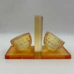 Luxury Bookend In Highly Polished Clear Acrylic In Peach Colour