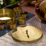 Brass Masala Box In Half Engraving Design (Round) - Image 4