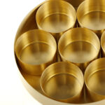 Brass Masala Box In Half Engraving Design (Round) - Image 2