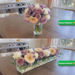 Clear Acrylic Flower Vase Rectangular - Image 3