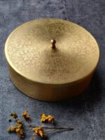 Brass Masala Box In Full Engrave Design (Round) - Image 6