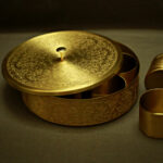 Brass Masala Box In Full Engrave Design (Round) - Image 2