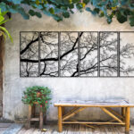 Metal Wall Decor, Metal Wall Art, 6 Panels Tree of Life Decor
